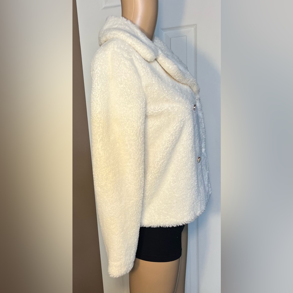 Janie and Jack Cream Teddy Jacket Size 10 To 12 - Picture 4 of 12
